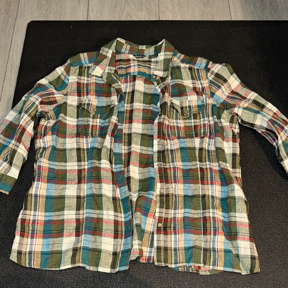 Eddie Bauer Tops - Eddie Bauer Multicolor Plaid Shirt